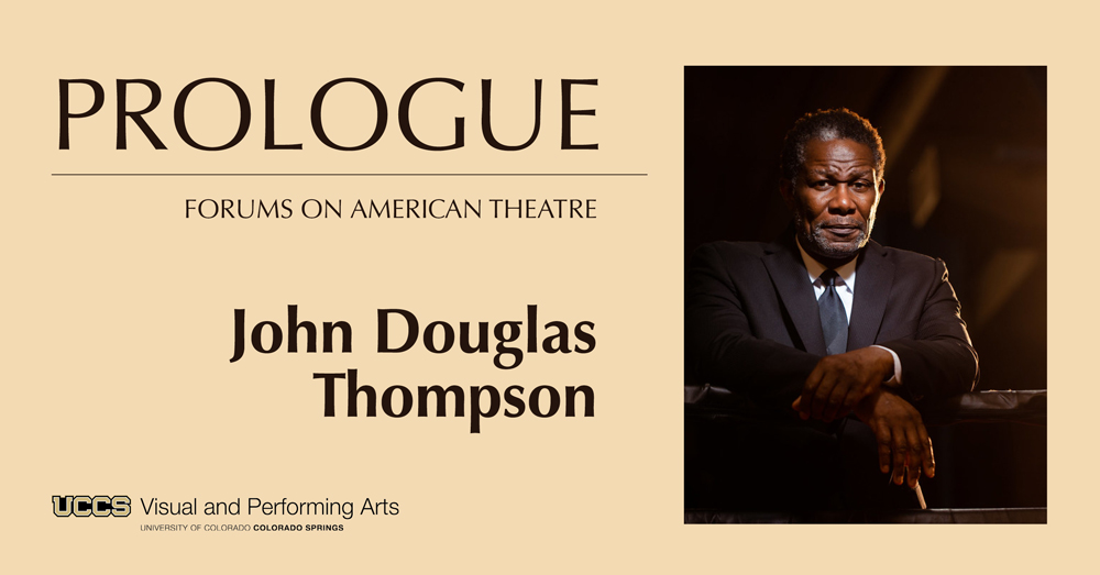 prologue logo with picture of john douglas thompson in a three piece suit with wrists crossed