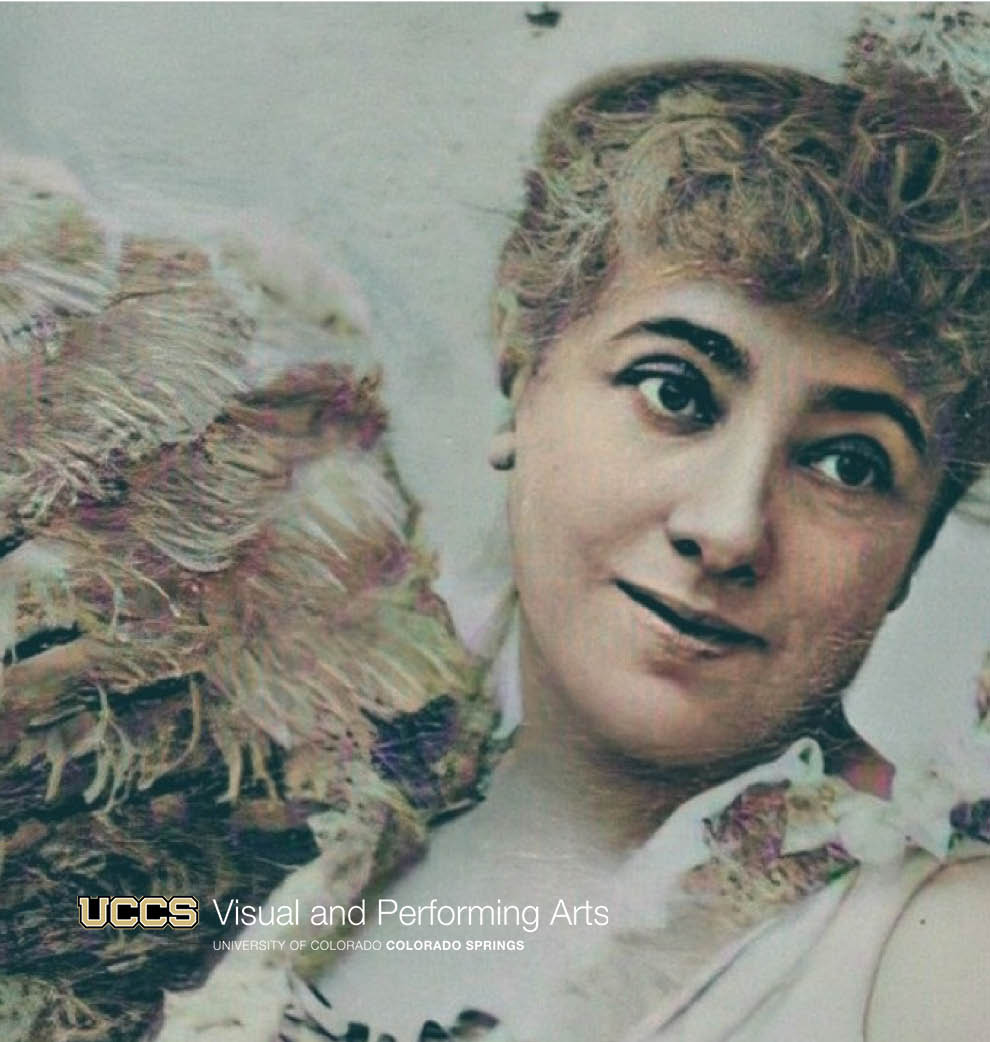 image of woman in victorian era dress holding a fan