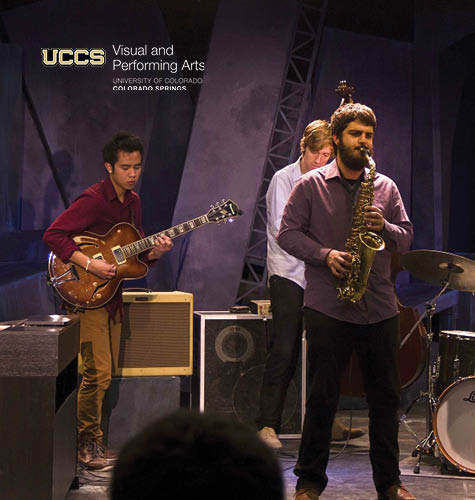 students performing on jazz instruments